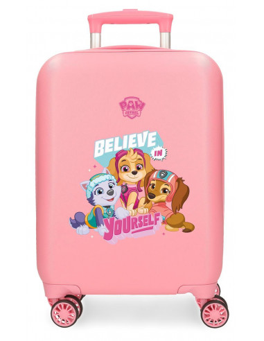 4521341 ABS SUITCASE 50 CM 4W. BELIEVE IN YOURSELF PINK